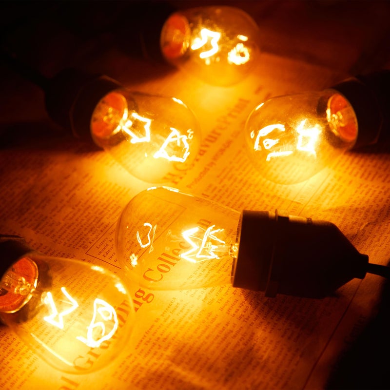 Brightown Pack of 26pcs S14 Light Bulbs for String Lights -11 Watt E26 Medium Candelabra Screw Base S14 Warm Replacement Clear Glass Bulbs for Commercial Grade Outdoor Patio Garden Vintage String Lights - Image 4